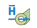 Symbol for H-field measurement with horizontal probe tip orientation